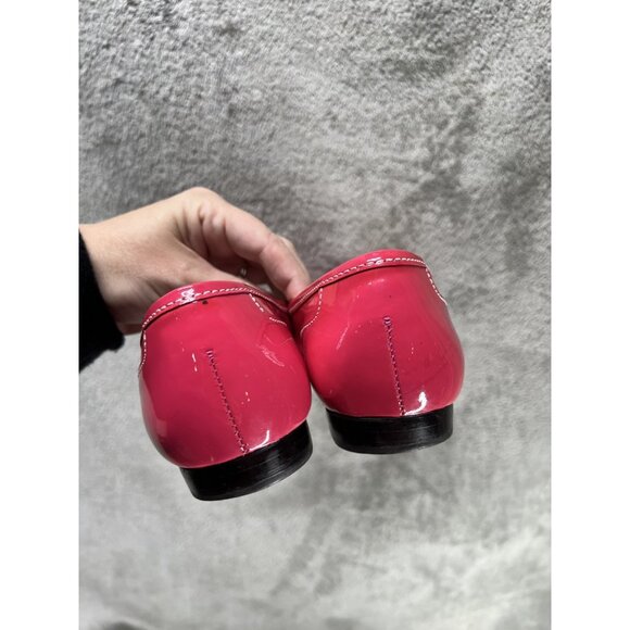 Enzo Angiolini Women’s Size 6.5M Hot Pink Leather Flats Barbie Preppy Loafers - Picture 4 of 8